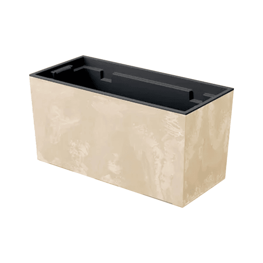 Caso Urbi Beton Effect Pote, Dimensões (mm) 395x185x195, Cream Color Caso Urbi Beton Effect Pote, Dimensões (mm) 395x185x195, Cream Color