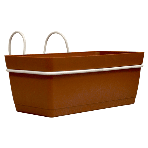 3 jardineiros L 22 cm com ganchos, polipropileno