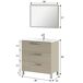 Mueble baño Alise 3 cajones espejo, sin lavabo, Roble Mueble baño Alise 3 cajones espejo, sin lavabo, Roble Roble