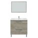 Mueble baño Luis 1 cajón 1 puerta espejo, sin lavabo, Alaska Mueble baño Luis 1 cajón 1 puerta espejo, sin lavabo, Alaska Madera