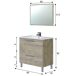 Mueble baño Luis 1 cajón 1 puerta espejo, sin lavabo, Alaska Mueble baño Luis 1 cajón 1 puerta espejo, sin lavabo, Alaska Madera