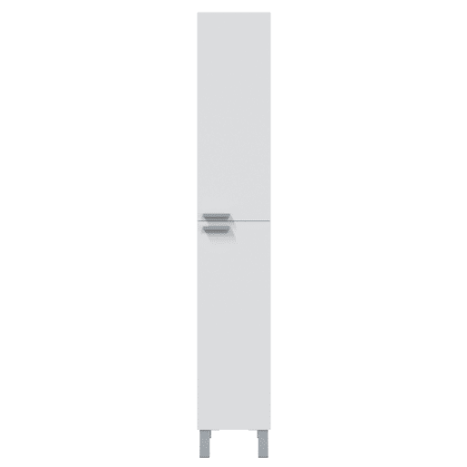 Armário de casa de banho Levis de 2 portas, branco brilhante, 182 cm