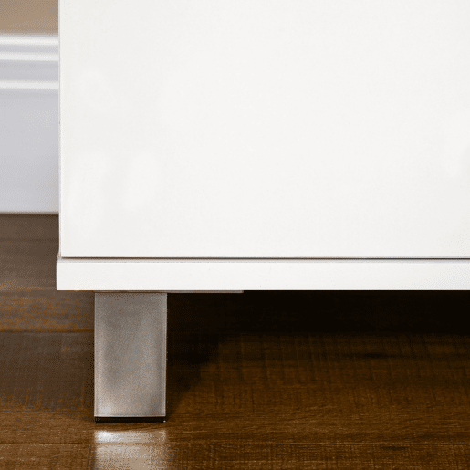 HOMCOM Cómoda com 4 Gavetas Cómoda de Dormitório com Pés de Estilo Moderno para Sala de Estar Entrada Corredor 112x38,2x81cm Branco