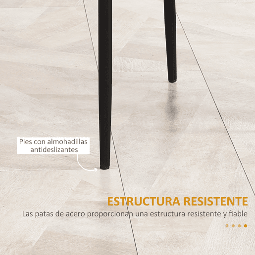 HOMCOM Conjunto de 4 Cadeiras de Sala de Jantar Estofadas em Couro Sintético Cadeiras de Cozinha com Encosto Alto e Pés de Aço Carga Máxima 120kg 41x50x97cm Preto