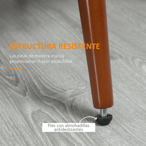 HOMCOM Conjunto de 2 Cadeiras de Sala de Jantar Cadeiras de Cozinha com Assento Estofado em PU e Pés de Madeira para Escritório Dormitório Carga Máxima 120kg 50,5x59x82cm Preto e Nogueira