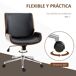 Silla de Oficina PU, Espuma, Acero, Madera de Álamo Vinsetto Silla de Oficina PU, Espuma, Acero, Madera de Álamo Vinsetto Negro