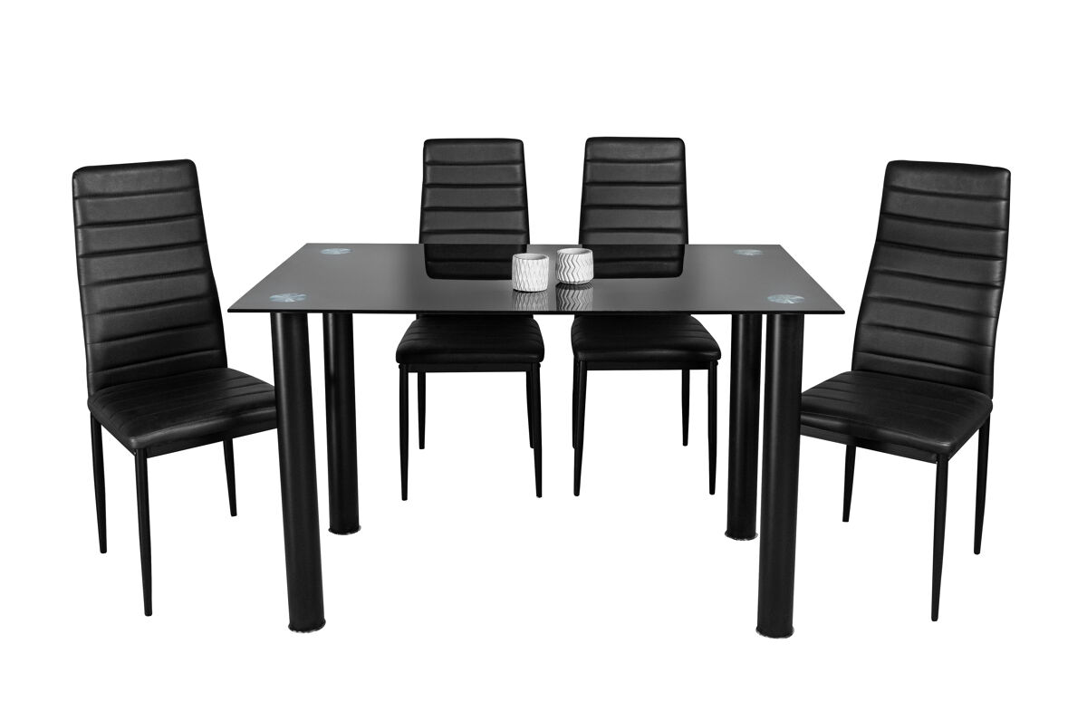 Conjunto de mesa 120x70 Negro