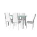 Conjunto de mesa 140x80 Conjunto de mesa 140x80 Blanco