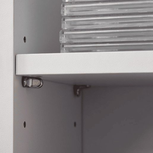 HOMCOM Conjunto de 2 Estantes para CDs e DVDs, Suportes para CDs Compactos com 12 Compartimentos, Prateleiras Ajustáveis, Estantes para Sala, Escritório, 21x22,5x88,5 cm, Branco