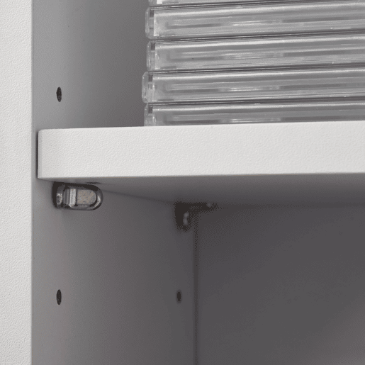 HOMCOM Conjunto de 2 Estantes para CDs e DVDs, Suportes para CDs Compactos com 12 Compartimentos, Prateleiras Ajustáveis, Estantes para Sala, Escritório, 21x22,5x88,5 cm, Branco