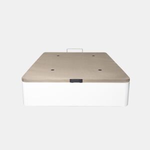 Canapé dobrável capa estofada madeira 3D 25 BRANCO 135X190cm ATENAS