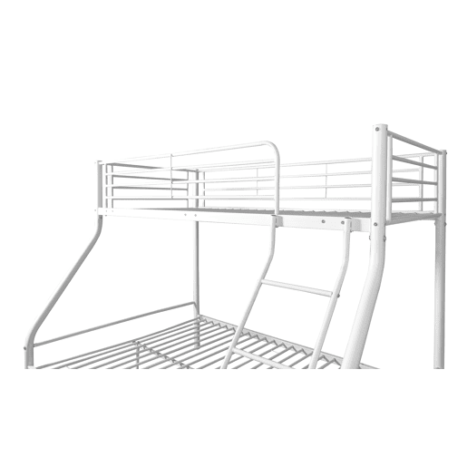 Beliche duplo metálico para 3 pessoas, 200x145x96cm, branco