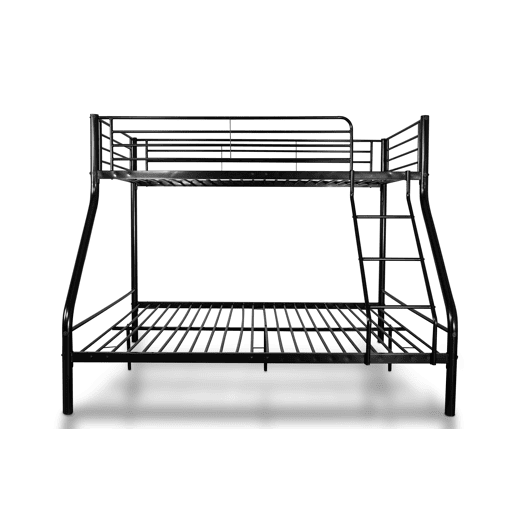 Beliche duplo de metal para 3 pessoas, 200x145x96cm cor preta
