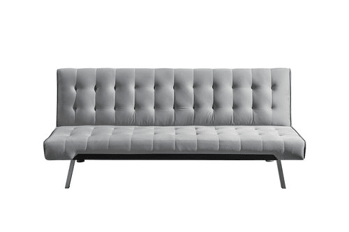Sofá-cama NAHIA 2 lugares Clic Clac veludo 168x69cm Cinzento