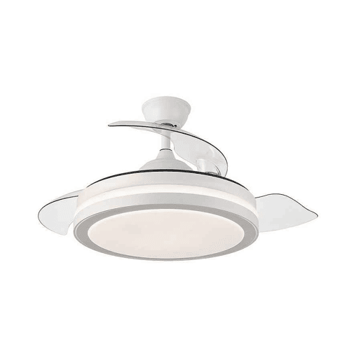 ventilador de tecto metálico cor branca série esparta 40cm