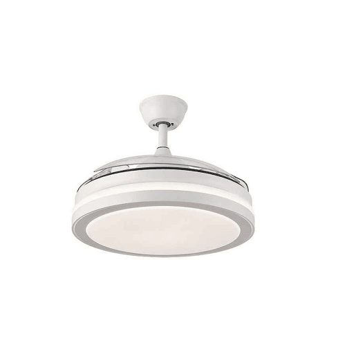 ventilador de tecto metálico cor branca série esparta 40cm