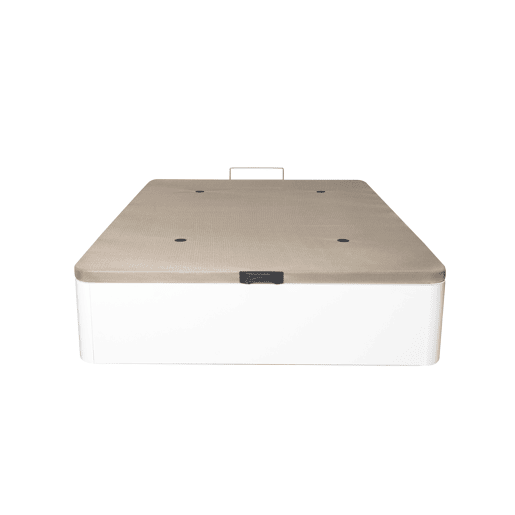 Canapé dobrável capa estofada madeira 3D 25 BRANCO 105X190cm ATENAS
