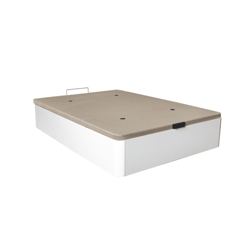 Canapé dobrável capa estofada madeira 3D 25 BRANCO 105X190cm ATENAS