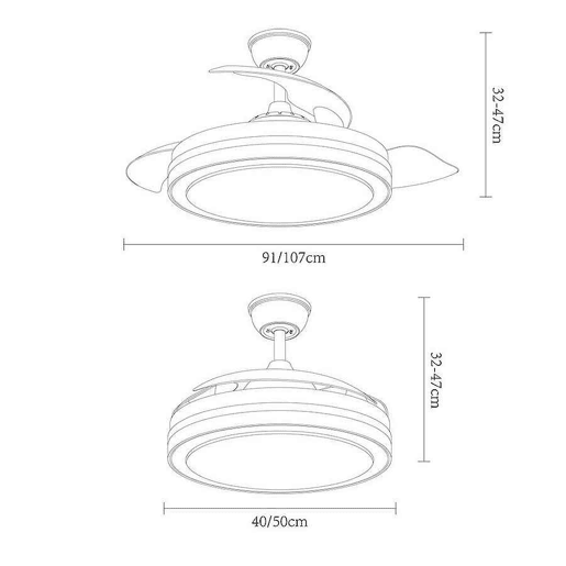 ventilador de tecto metálico cor branca série esparta 50cm