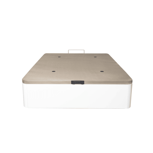 Canapé dobrável capa estofada madeira 3D 25 BRANCO 90X190cm ATENAS