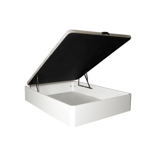 Canapé dobrável capa estofada madeira 3D 25 BRANCO 90X190cm ATENAS