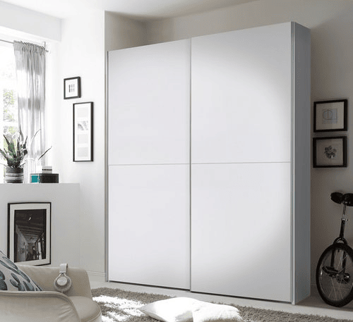 Roupeiro 2 portas de correr 196x170 cm cor branca