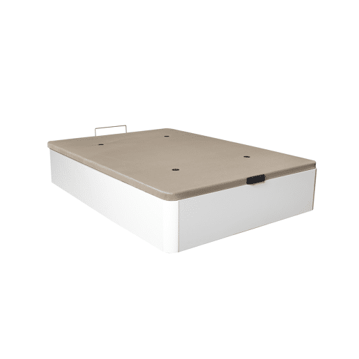 Canapé dobrável capa estofada madeira 3D 25 BRANCO 150X190cm ATENAS