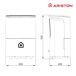 Deshumidificador, Ariston, Deos 21S, 21 litros,Vertical u Horizontal, Clase Energetica B Deshumidificador, Ariston, Deos 21S, 21 litros,Vertical u Horizontal, Clase Energetica B Blanco/ Negro