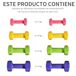 Juego de Mancuernas Acero, PU HOMCOM, deportes y ocio - pesas Juego de Mancuernas Acero, PU HOMCOM, deportes y ocio - pesas Multicolor