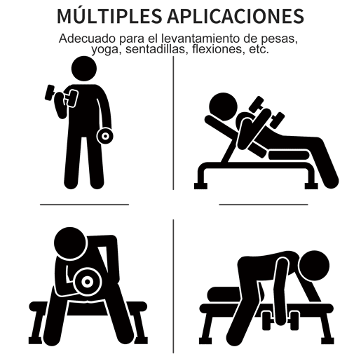 HOMCOM Jogo de 8 Halteres Hexagonais 4 Pares 4kg 3kg 2kg 1kg com Revestimento Pesos para Exercícios em Casa Academia Aço Multicolor