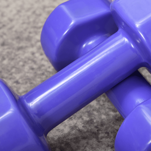 HOMCOM Jogo de 8 Halteres Hexagonais 4 Pares 4kg 3kg 2kg 1kg com Revestimento Pesos para Exercícios em Casa Academia Aço Multicolor
