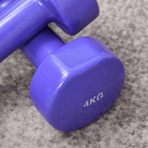 HOMCOM Jogo de 8 Halteres Hexagonais 4 Pares 4kg 3kg 2kg 1kg com Revestimento Pesos para Exercícios em Casa Academia Aço Multicolor