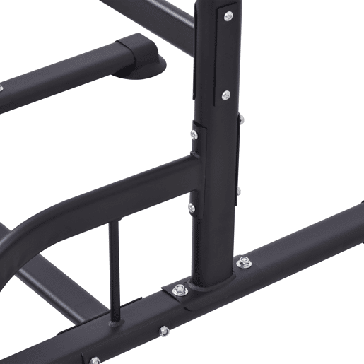 HOMCOM Torre de Exercícios Estação Multifuncional Altura Ajustável com 7 Orifícios para Treinamento Fitness para Casa Academia Escritório Carga Máxima 120kg 123x98x189-239cm Preto e Vermelho