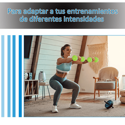 HOMCOM Conjunto de Halteres de 8 Peças, Total 10 kg, 2x0,5 kg, 2x1 kg, 2x1,5 kg, 2x2 kg, Halteres Antiderrapantes Poligonais com Mala de Transporte para Exercício em Casa ou no Ginásio, Multicolor
