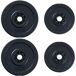 4 Discos de Pesa Plástico, Arena, Cemento HOMCOM 4 Discos de Pesa Plástico, Arena, Cemento HOMCOM Negro