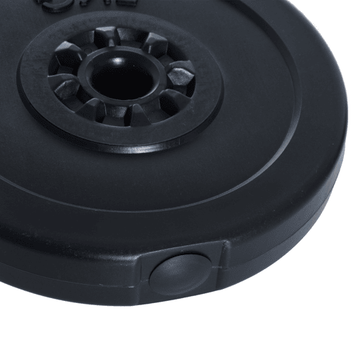 HOMCOM Conjunto de 4 discos de peso de 5 kg e 10 kg com orifício de Ø25 mm para treinamento de força Levantamento de peso preto