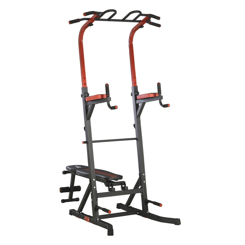 Estación de Musculación Acero, PVC, EVA HOMCOM