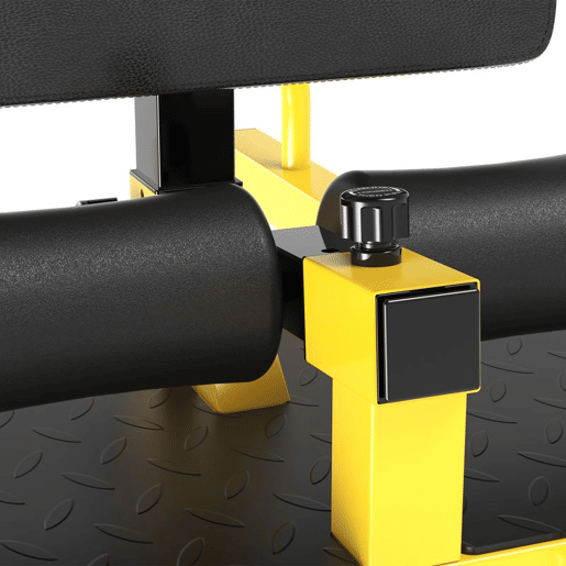 HOMCOM Sissy Squat 3 em 1 Máquina de Agachamento para Exercícios de Abdominais Flexões Agachamentos 50x97x56,5cm Preto e Amarelo