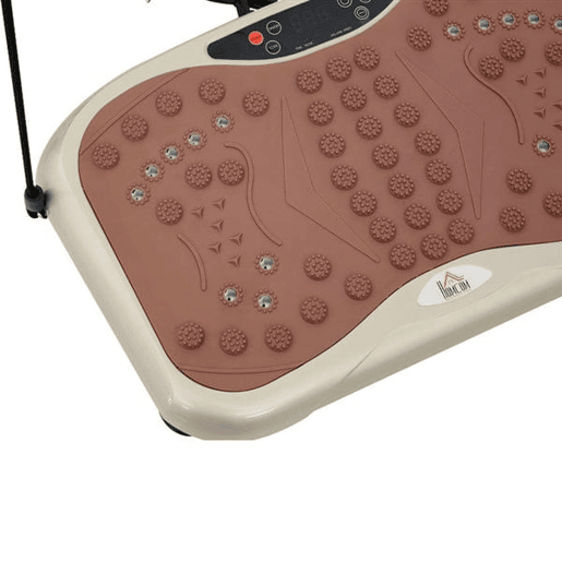 HOMCOM Plataforma de Vibração com 2 Bandas Elásticas para Treinamento de Fitness 200 W com Controle Remoto e Carga 120 kg