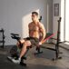 Banco de Pesa Acero, PVC HOMCOM, deportes y ocio - musculación Banco de Pesa Acero, PVC HOMCOM, deportes y ocio - musculación Naranja