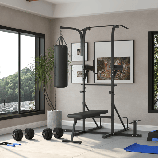 HOMCOM Conjunto de Halteres Ajustáveis 30kg com Barra de Conexão de Aço e Discos Desmontáveis Conjunto de Pesos para Treinamento em Casa Academia Escritório Preto