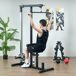 Máquina de Musculación Acero, PVC HOMCOM Máquina de Musculación Acero, PVC HOMCOM Negro