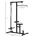 Máquina de Musculación Acero, PVC HOMCOM Máquina de Musculación Acero, PVC HOMCOM Negro