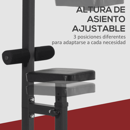 HOMCOM Máquina de Musculação Estação de Treinamento com Poleia e Assento Ajustável em Altura para Treinamento em Casa Academia Escritório Carga Máxima 100kg 107x120x190cm Preto HOMCOM Máquina de Musculação Estação de Treinamento com Poleia e Assento Ajustável em Altura para Treinamento em Casa Academia Escritório Carga Máxima 100kg 107x120x190cm Preto