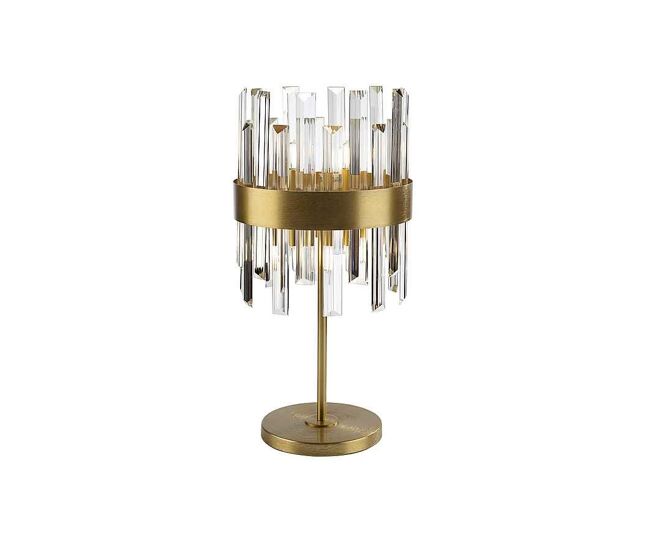 Lampara sobremesa metal color dorado serie grace 25cm