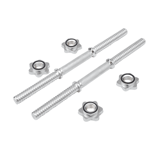 HOMCOM Conjunto de Halteres Ajustáveis 40 kg (4x5 kg, 4x2,5 kg, 4x1,5 kg) Profissional para Ginásio em Casa com 2 Barras de Aço Ø25x450 mm e Discos Pretos