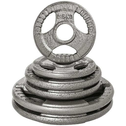 HOMCOM Conjunto de 6 Discos de Peso 35kg Discos Olimpicos com Orifício Central de Ø5,4cm para Treinamento em Casa Academia Prata HOMCOM Conjunto de 6 Discos de Peso 35kg Discos Olimpicos com Orifício Central de Ø5,4cm para Treinamento em Casa Academia Prata