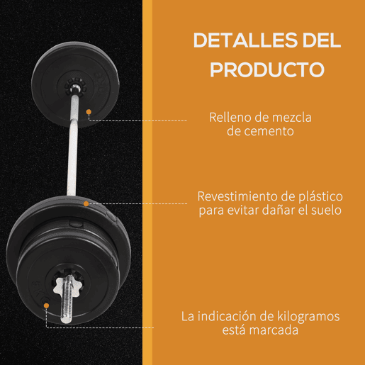 HOMCOM Conjunto de Barras de Pesos com 14 Discos de Pesos Intercambiáveis até 55kg Conjunto de Pesos e Barras Ajustáveis para Culturismo Treinamento Fitness em Casa Academia Preto