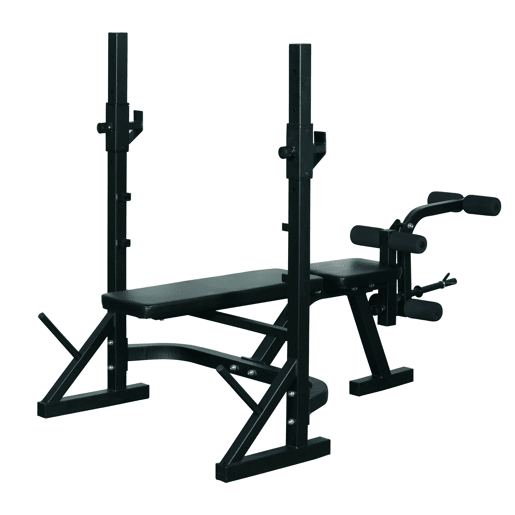 HOMCOM Banco de Musculação Multifuncional com Altura Ajustável de 3 Níveis para Treino de Corpo Inteiro 175x98x130 cm Preto