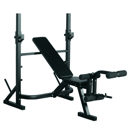 HOMCOM Banco de Musculação Multifuncional com Altura Ajustável de 3 Níveis para Treino de Corpo Inteiro 175x98x130 cm Preto